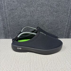 Oofos Oocoozie Sport Mules Recovery Slip On Shoes Black Mens Size 12
